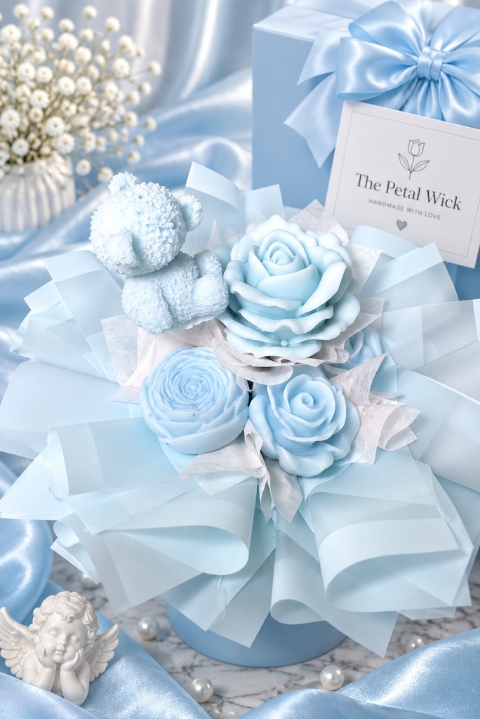 Pastel Blue Teddy Flower Gift Arrangement 1.jpg