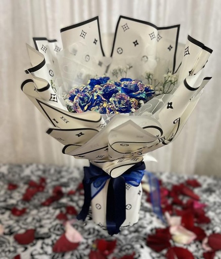 Shimmer Blue Roses Bouquet